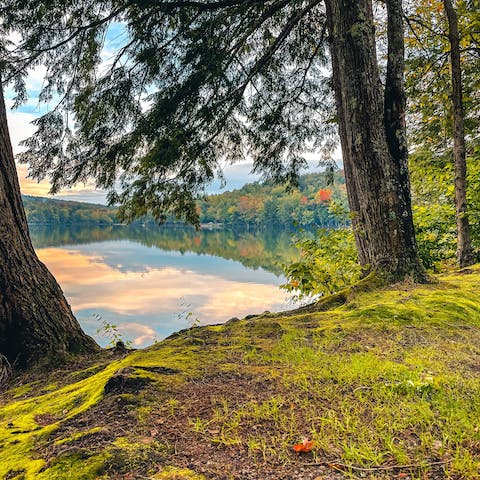 Stroll through the 15 acres of private grounds that surround your home or hike the Ashokan Rail Trail, a fifteen-minute drive away