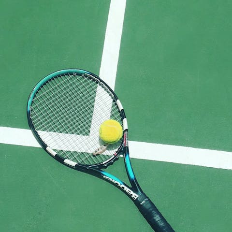 Bring your own rackets and play a few games of tennis
