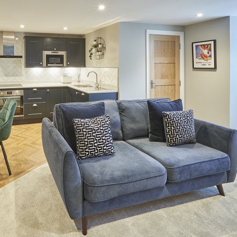 Curl up on the comfy couch with a glass of your favourite tipple