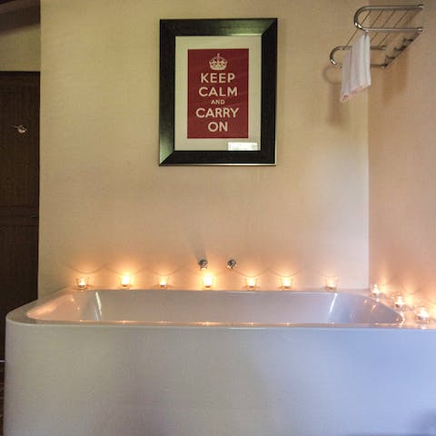 Take a long soak in the bathtub