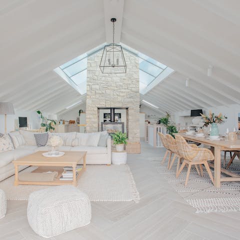 Light the fire and enjoy cosy gatherings in the living room