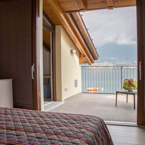 Wake up and sip your morning coffee on your private terrace