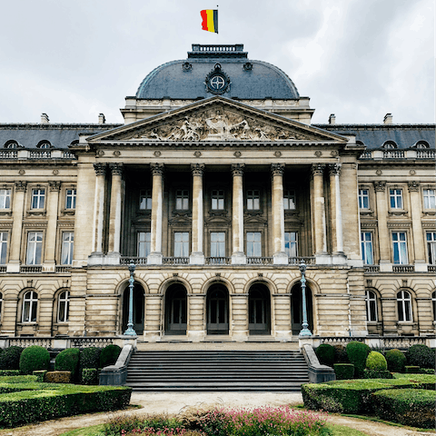 Begin your sightseeing adventure with a twenty-minute stroll to the Royal Palace of Brussels