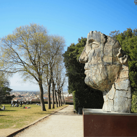 Visit the Boboli Gardens, just fifteen minutes away