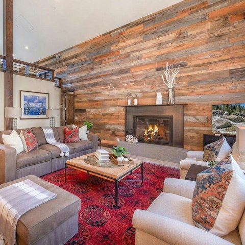 Gather for evening drinks and games by the fire