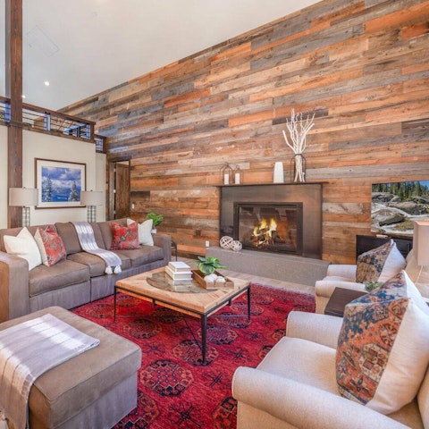 Gather for evening drinks and games by the fire