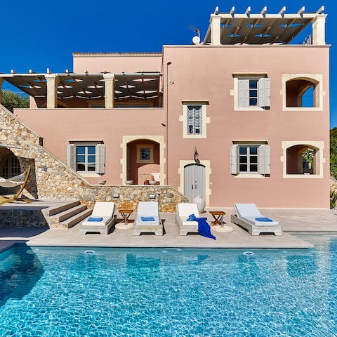 Work up an appetite with a swim in your dazzling pool