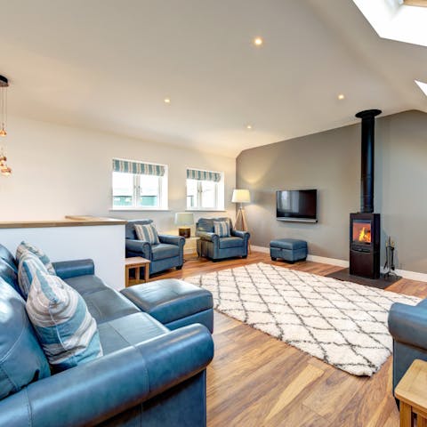 Put your feet up by the fire after a day of sun, sea and surf