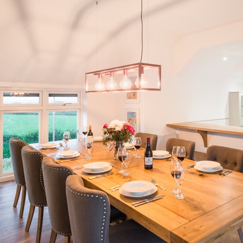 Gather around the dining table for sociable group meals