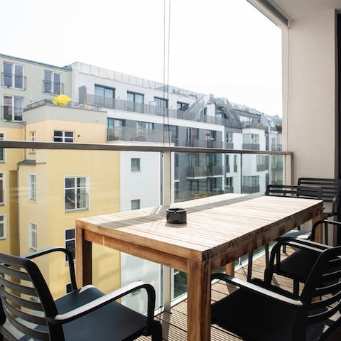 Relax and unwind on the private covered balcony