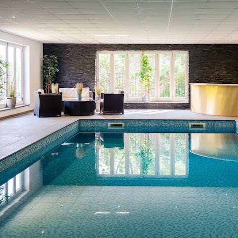 Make a splash in the shared heated pool
