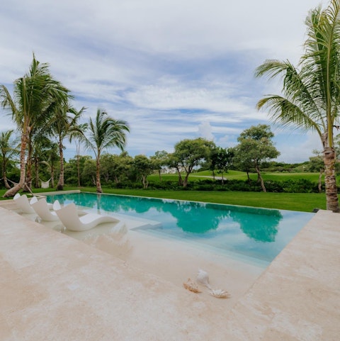 Start the day with a morning swim in the private pool