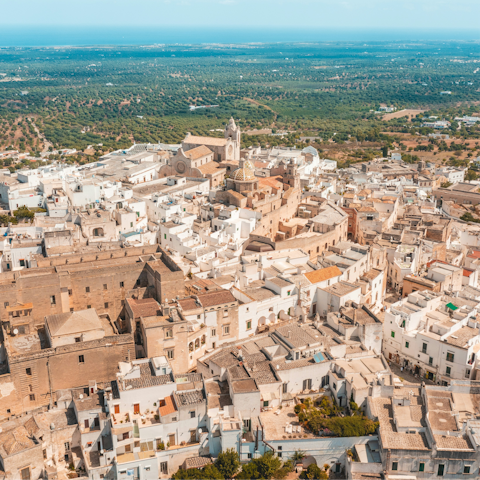 Drive just ten minutes to the White City of Ostuni
