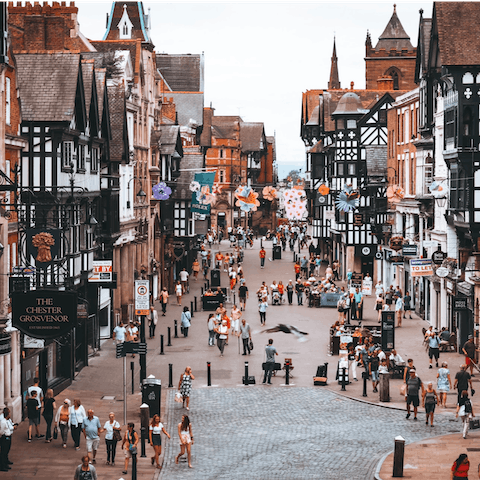 See the sights of bustling Chester from this central home – the City Walls are a short walk away