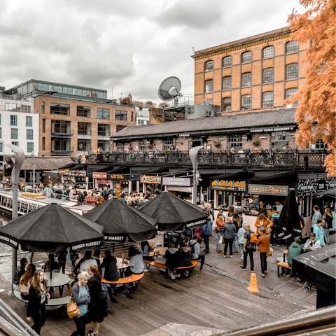 Stay a ten-minute walk from bustling Camden Market