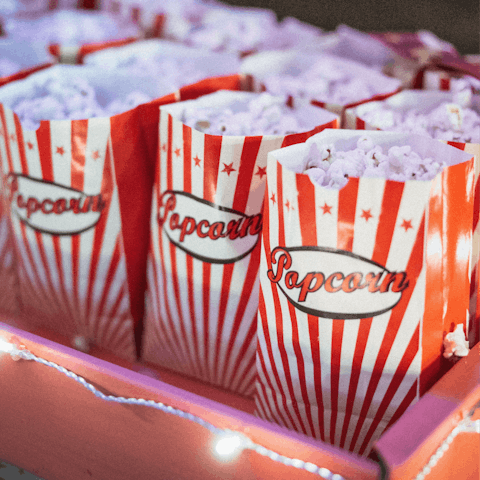 Settle in for a good film in the attic's movie theatre