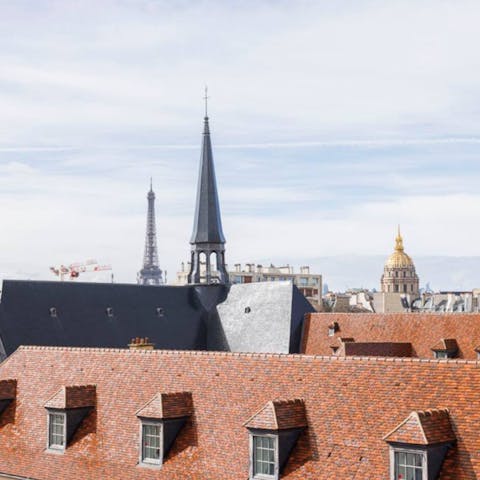Admire the views over the rooftops to the Eiffel Tower and the Les Invalides
