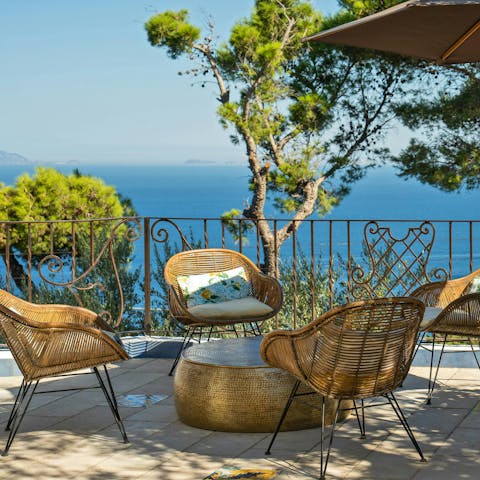 Enjoy breakfast on the terrace and admire the view