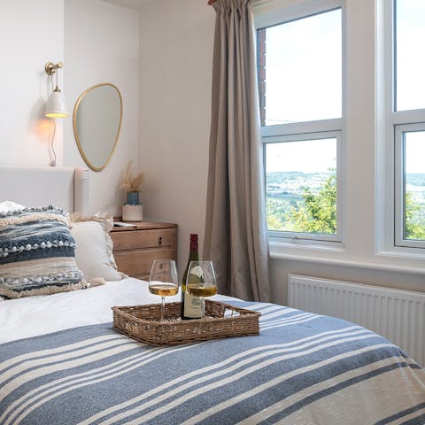 Wake up to stunning countryside views