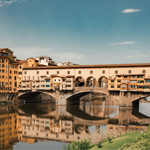 Visit the iconic Ponte Vecchio, under 1 kilometre away