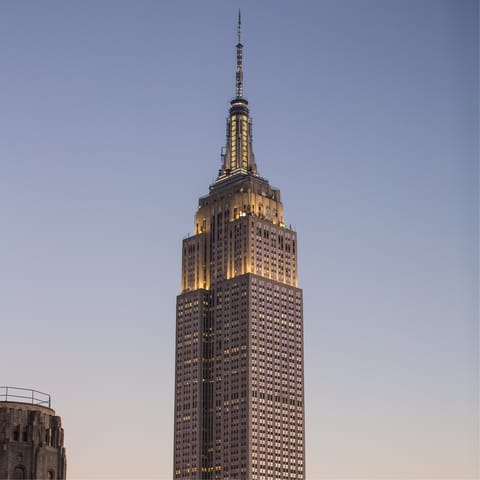 Catch the Q line down to the marvellous Empire State Building