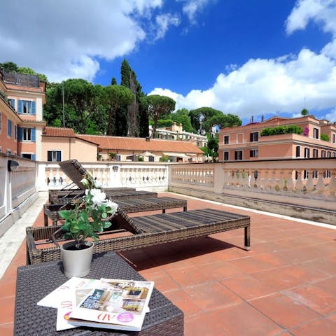 Soak up the sun on the terrace