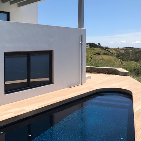 Slip into the pool for a refreshing swim