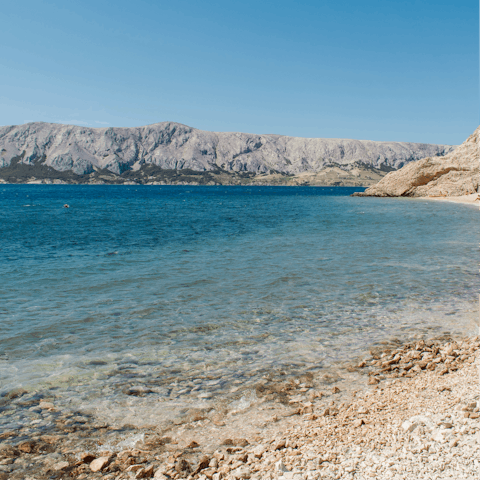 Head down to Paralia Mpatsi for a beach day, it's within walking distance