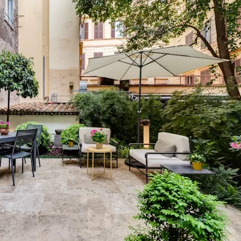 Surround yourself with jasmine and fruit trees on the terrace