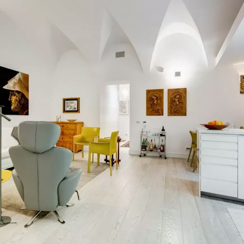 Admire the unique architecture of the historic property