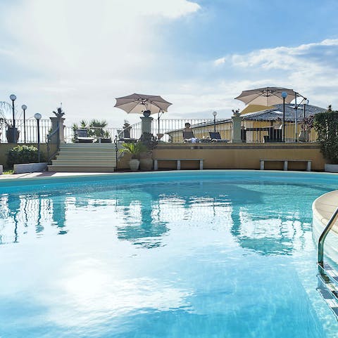 Take a dip in the pool after a day of exploration