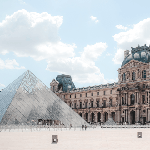 Take a break from work to explore the Louvre – it's a short walk away