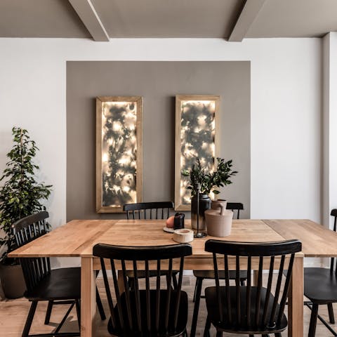 Gather around the dining table for a tapas dinner