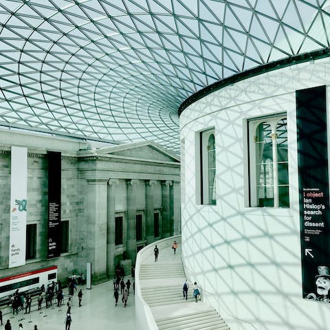 Take a visit to The British Museum, right around the corner