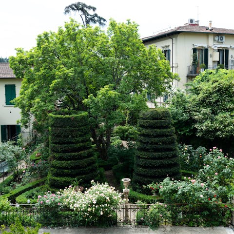 Admire the views of the neighbouring Italianate gardens