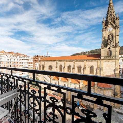 Admire the church from your balcony