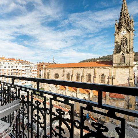 Admire the church from your balcony