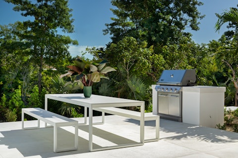 Fire up the barbecue beneath swaying palms for an alfresco feast