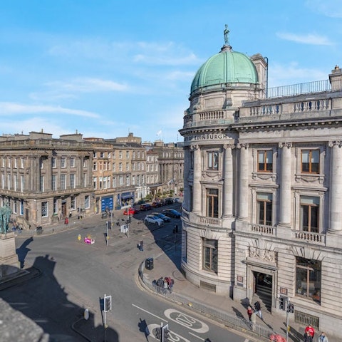 Stroll a few minutes to Princes Street to explore gardens, shops, and historic landmarks