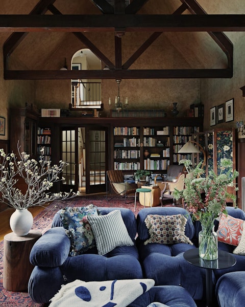 Lose an afternoon in a book-lined room with vaulted beams