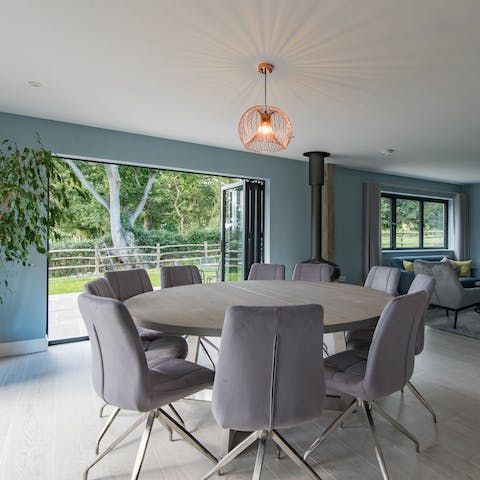 Gather around the dining area for a homemade meal