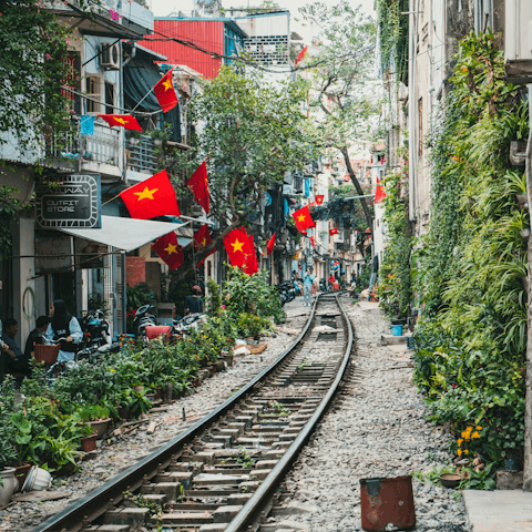 Enjoy a Vietnamese iced coffee at the nearby cafes