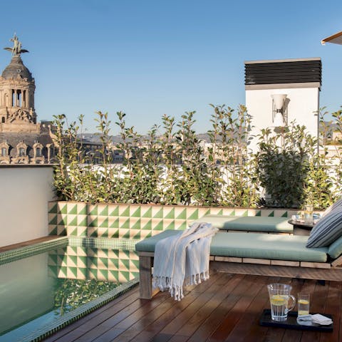 Spend sunny afternoons sipping sangria on the shared terrace