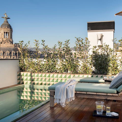Spend sunny afternoons sipping sangria on the shared terrace