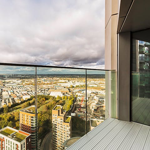 Admire the view from the private balcony – the perfect morning coffee spot