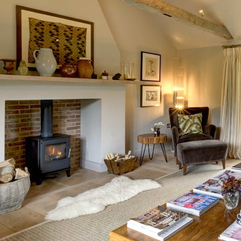 Warm up those toes by the fire as the wind picks up outside