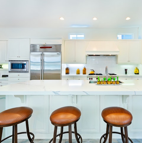 Whip up wonderful meals in the state-of-the-art kitchen