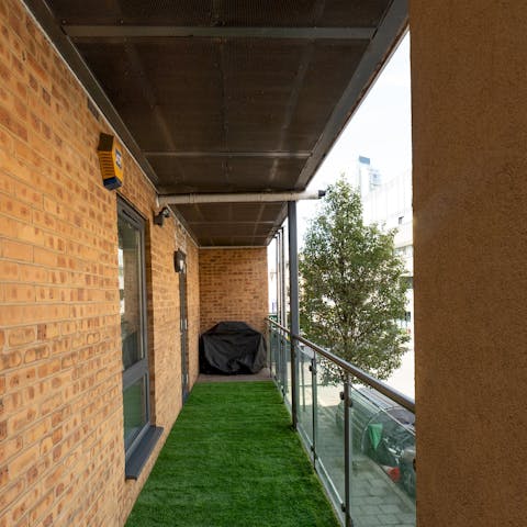 Sip your morning coffee on the private balcony