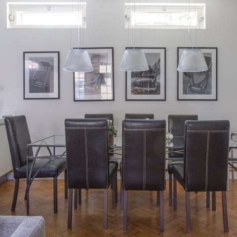 Work from home at the large table area