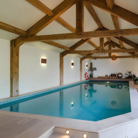 Swim a couple of laps in the communal indoor pool